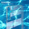 A clear phone case is shown against a background of rippling blue water with light reflections. Produktbild-Vorschau
