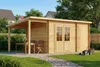 Alpholz Gartenhaus Maria mit Anbau & Schleppdach aus Produktbild-Vorschau 5