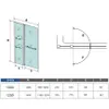 B.120xH.140cm Badewanneaufsatz+30cm Diagonal Wandhalterung Produktbild-Vorschau 4