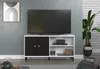 Evolution meuble TV 2 portes, 2 étagères blanc, noir. Voir les images du produit 20