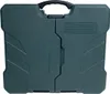 A closed green toolbox with a handle on top. Produktbild-Vorschau