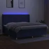 vidaXL Boxspringbett mit Matratze & LED Blau 200x200 cm Produktbild-Vorschau 3