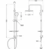 Mexen T05 sprchový sloup, Zlatá/Bílá - 798050593-50 Náhled obrázku produktu 2