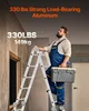 SucceBuy Scala pieghevole 7 in 1, 5 gradini, sbraccio di Anteprima dell’immagine prodotto 3