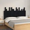 vidaXL Wand-Kopfteil Schwarz 146,5x3x80 cm Massivholz Produktbild-Vorschau 2