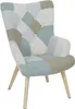 Fauteuil Helsinki Patchwork Bleu Voir les images du produit 6