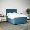Boxspringbett mit Matratze Blau 140x200 cm Samt Produktbild-Vorschau 3