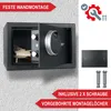 A safe mounted on a wall, with accessories shown separately. Produktbild-Vorschau
