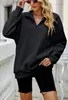 ASKSA Damen Sweatshirts 1/4 Reißverschluss Pullover Langarm Produktbild-Vorschau 4