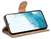 A book-style phone case with a Samsung Galaxy S23 Plus phone inside, shown from a slightly elevated angle. Anteprima dell’immagine prodotto