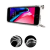 A clear product shot of a smartphone in a transparent case with a lanyard attachment. Produktbild-Vorschau