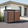 Mülltonnenbox Müllbox Mülltonnenverkleidung 2 Türen Produktbild-Vorschau 2