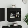 vidaXL TV-Wandschrank mit LED-Leuchten Schwarz 58,5x30x60,5 Produktbild-Vorschau 4