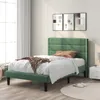 MODFU Polsterbett Einzelbett 90x200cm Leinen Jugendbett mit Produktbild-Vorschau 1