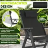 tillvex Gartenstuhl Premium 1 Stück Anthrazit klappbar aus Produktbild-Vorschau 7