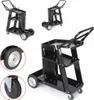 A collage of images showing a black welding cart from different angles, including close-ups of its wheels. Náhľad obrázku produktu