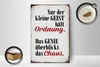 Holzschild Spruch 12x18cm Geist hält Ordnung Genie Chaos Produktbild-Vorschau 3