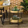 Outsunny, vozík na obsluhu, ratanový zahradní vozík, vozík Náhled obrázku produktu 2
