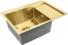 A gold sink with a gray exterior, shown from a diagonal angle. Produktbild-Vorschau