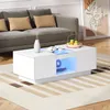 Sweiko Table basse blanche 100x50x35,5 cm - avec revêtement Voir les images du produit 14
