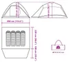 vidaXL Kuppel-Campingzelt 4 Personen Grau Wasserdicht Produktbild-Vorschau 8