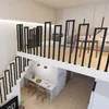 Interior view of a modern loft apartment with a staircase and railing. Náhled obrázku produktu