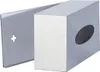 A silver-colored tissue box holder with a mounting plate attached. Anteprima dell’immagine prodotto
