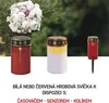 LED hřbitovní svíčka červená, 2x C, venkovní i vnitřní, teplá bílá, časovač Náhled obrázku produktu