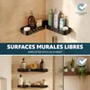 Étagère de douche adhésive, étagère de douche en plastique Voir les images du produit 2