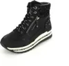 A black women's boot is shown against a white background. Produktbild-Vorschau