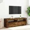 vidaXL TV-Schrank mit LED-Leuchten Räuchereiche 120x35x40 Produktbild-Vorschau 2