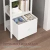 Bücherregal mit Schublade 33 x 24 x 131 cm Weiß 5 Ebenen Produktbild-Vorschau 6