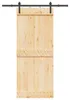 vidaXL Schiebetür NARVIK Natürlich und Schwarz 85 x 210 cm Produktbild-Vorschau 4