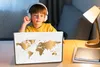MuchoWow® Laptop Aufkleber Sticker Cover Weltkarte - Marmor Produktbild-Vorschau 3