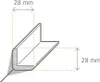 Kosche | Winkelprofil | MDF | 28 x 28 x 2600 mm | Weiß | Produktbild-Vorschau 7