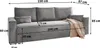 Sofa ALATRI Schwarz Velours-Stoff mit Schlaffunktion, Sofa Produktbild-Vorschau 7