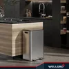 WELLGRO Treteimer 2x30L Silber – Edelstahl mit Softclose & Produktbild-Vorschau 8
