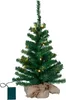 A small, pre-lit artificial Christmas tree on a white background. Produktbild-Vorschau