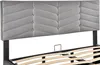 OKWISH Lit coffre 140x200 - Lit Double Capitonné avec Tête Voir les images du produit 5