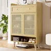 Skriňa na topánky Merax s ratanovým čelom, komoda na Náhľad obrázku produktu 2
