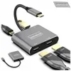 USB-C 4-v-1 2x HDMI adaptér BYL-2309 Náhľad obrázku produktu 1