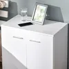 HOMCOM Mobiler Schranktisch, TV-Schrank aus Holz mit Rollen Produktbild-Vorschau 7