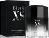 A black box and a bottle of Paco Rabanne Black XS perfume are shown against a black background. Produktbild-Vorschau