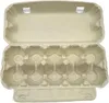 An empty, open egg carton with a white background. Produktbild-Vorschau
