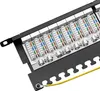 A close-up, angled view of a network patch panel with multiple RJ45 ports. Produktbild-Vorschau
