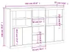 vidaXL Sideboard avec lampes LED Chêne Sonoma 162x37x100 cm Voir les images du produit 8