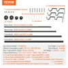 Product components and specifications for a curtain rod set. Anteprima dell’immagine prodotto