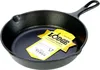 A black cast iron skillet with a yellow tag inside. Anteprima dell’immagine prodotto