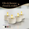 Meisterhome® Lot de 4 bougies chauffe-plat LED XXL - Voir les images du produit 2