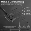 ECENCE 3x Spanngummi mit Karabiner aus Edelstahl 1x100cm, Produktbild-Vorschau 3